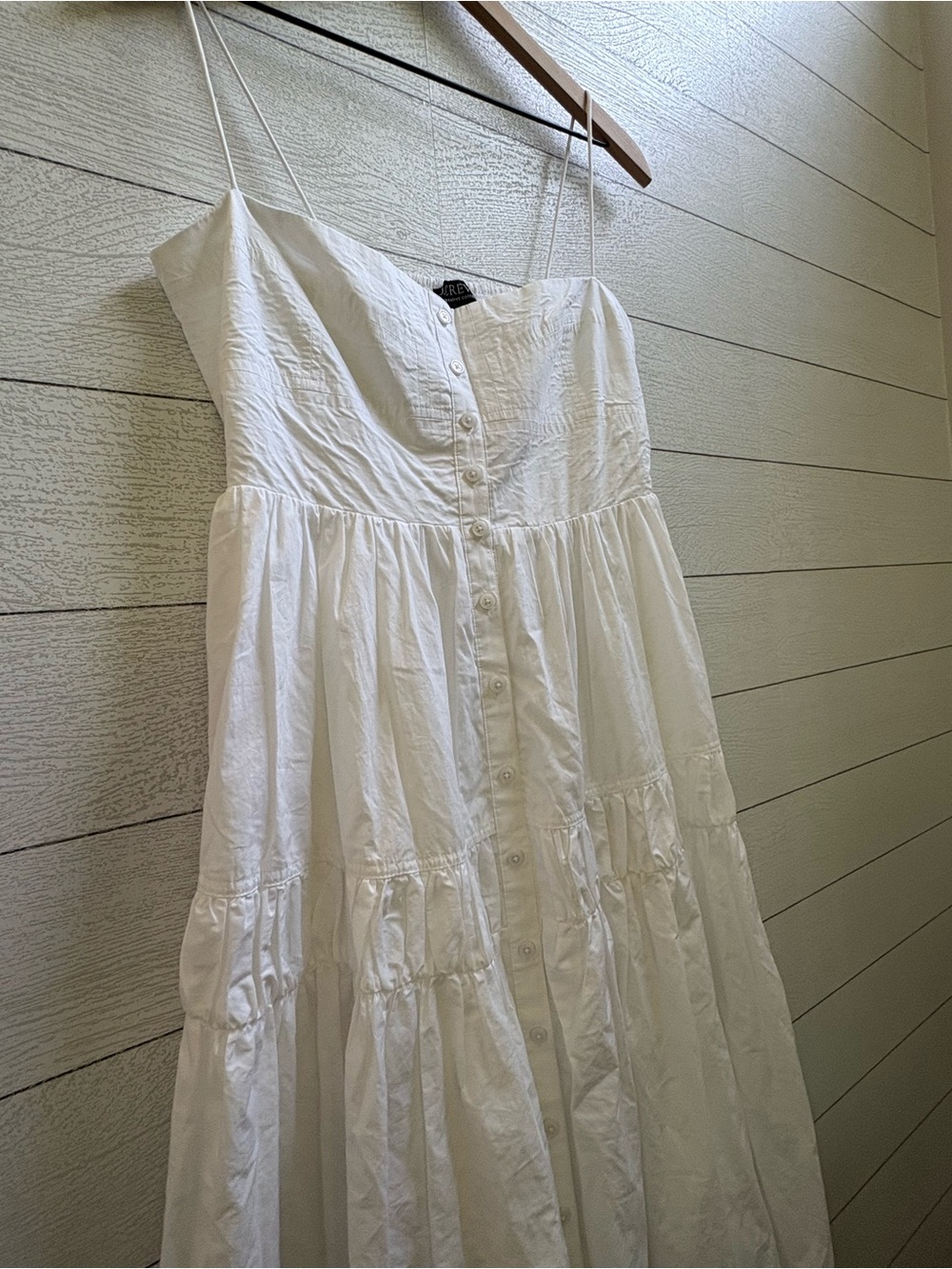 J.Crew White Cotton Poplin Midi Dress Size 12 A-Line Button Front Coastal Chic - Picture 8 of 16